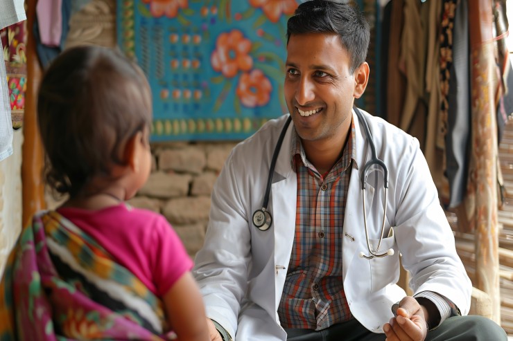 Doctor with child